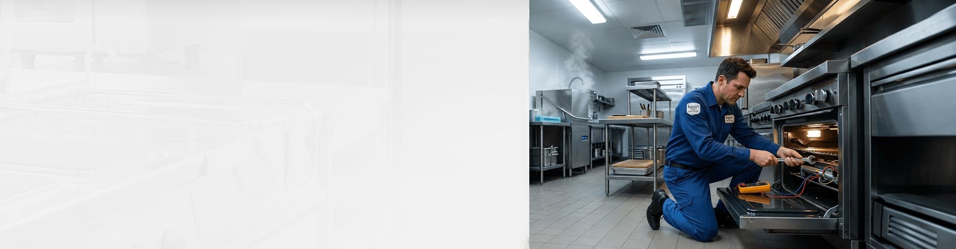 Keen Technician Servicing Commercial Kitchen